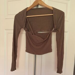 Olive Long Sleeve Women's Top